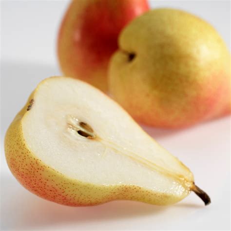 Detail plodov hrušky Dicolor s charakteristickým červeno-zeleným sfarbením