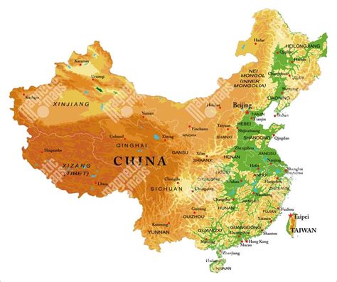 mapa Číny s vyznačeným pôvodným výskytom aktinídie