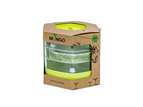 Klíčiaca miska s naklíčenou fazuľou mungo