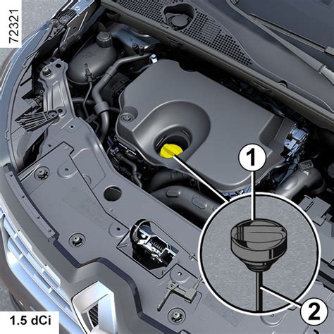 detailné zobrazenie hladiny oleja v motore