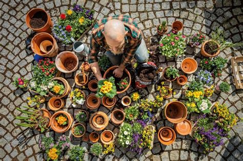 Estetická fotografia hlinených kvetináčov s rôznymi rastlinami