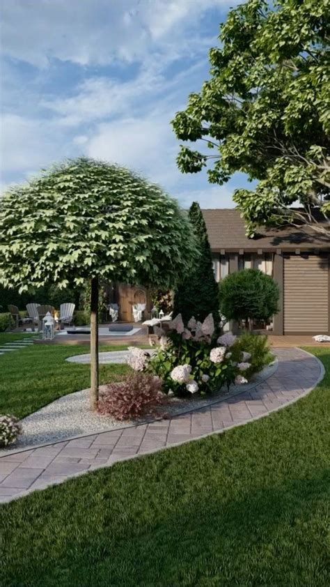 Vizualizácia úzkeho záhona pri plote