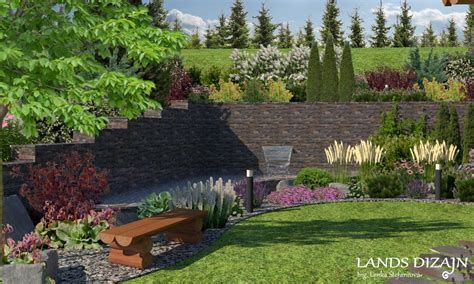 Ilustračná fotografia modernej záhrady s jazierkom a fontánou