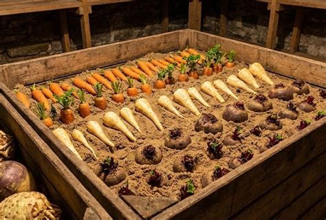 Uskladnenie vrúbľov v piesku v pivnici