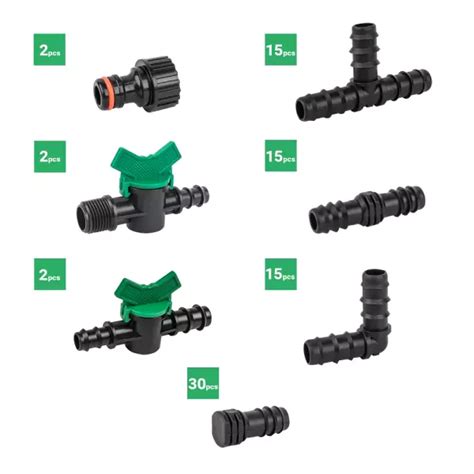 Ilustrácia rôznych typov dierovačov pre kvapkovú závlahu