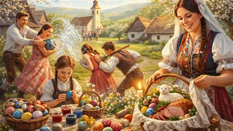 Ilustračná fotografia zachytávajúca atmosféru dedinskej Veľkej noci a rituálov v prírode