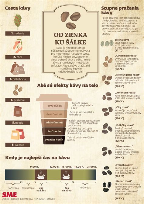 Infografika: Fázy rastu kávovníka od klíčiaceho zrnka po prvý kvet a čerešňu.