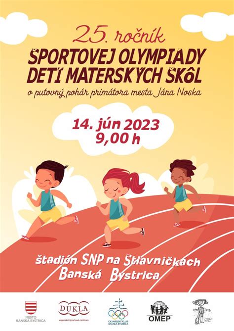 Deti počas športových aktivít na olympiáde materských škôl