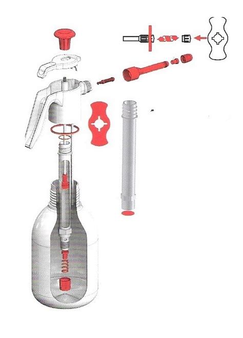 Detailná fotografia súpravy náhradných dielov pre postrekovač