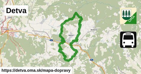 mapa mesta Detva s vyznačenými kvetinárstvami