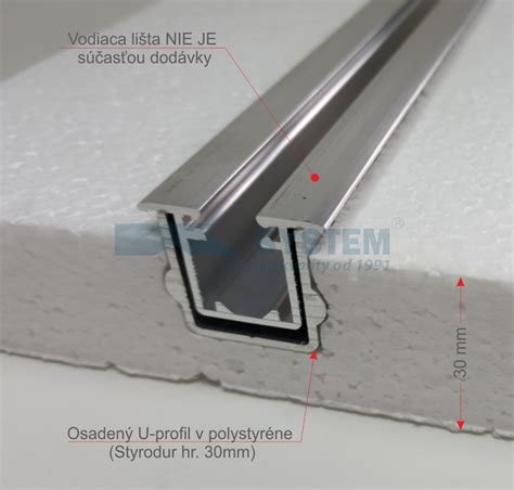 Detail betónovej pätky so závitovou tyčou a kovovým U-profilom