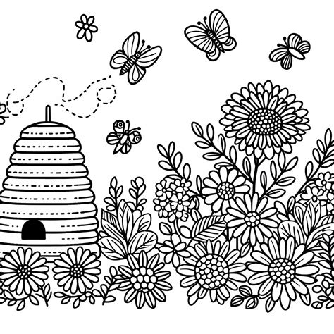 ilustrácia slovenskej lúky s kvetmi a včelami ako symbol prírodnej harmónie