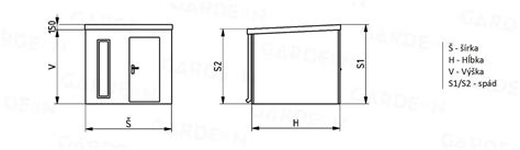 Schéma rozmerov záhradného domčeka Duramax WoodSide