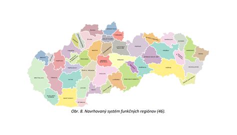 Mapa Slovenska s vyznačenými regiónmi, z ktorých pochádzajú príspevky do zbierky