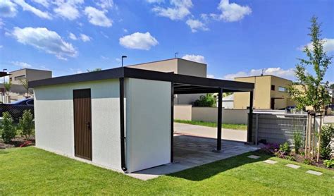 Inšpirácia moderným záhradným domčekom s minimalistickým dizajnom