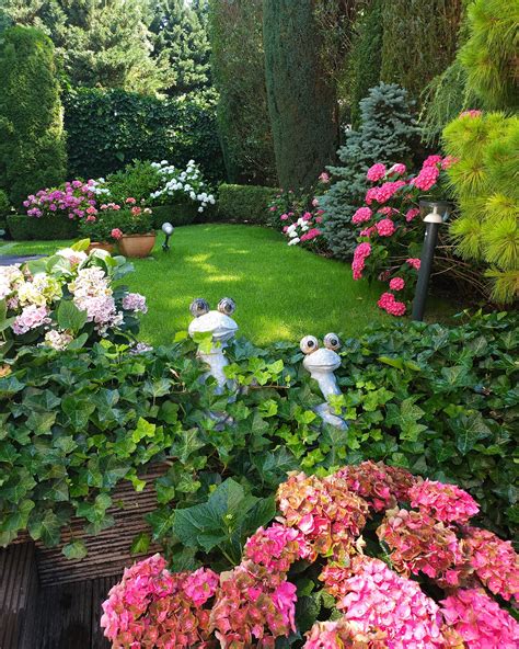 Tematická fotografia krásnej, udržiavanej záhrady so zeleňou a kvetmi
