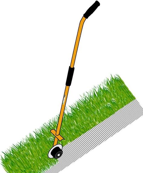 Ilustrácia otočnej žacej hlavice a jej využitie na zarovnávanie okrajov trávnika