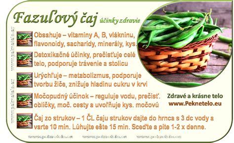 Infografika zobrazujúca zdravotné benefity fazuľových strukov: vláknina, kontrola cukru, odvodnenie