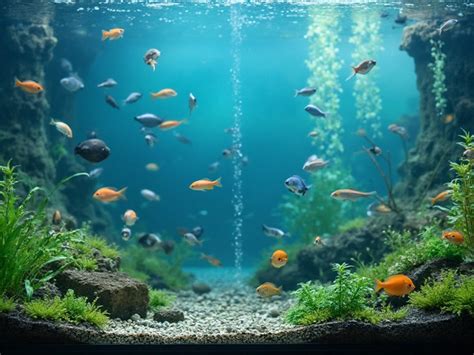 Schéma ideálneho umiestnenia Hottonia v akváriu v pozadí v trsoch