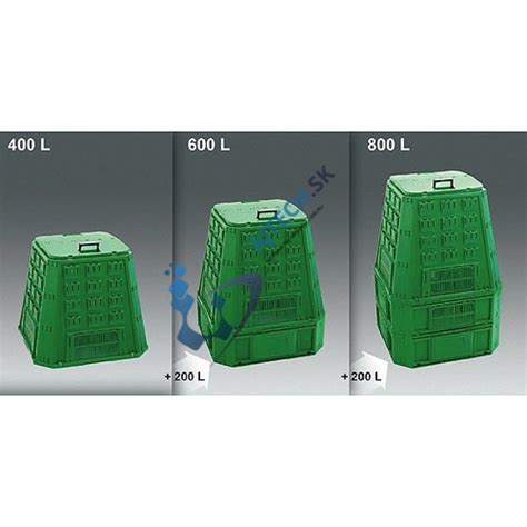 fotografia kompostéra JRK HOBBY 800 z rôznych uhlov s detailmi prevzdušňovacích otvorov