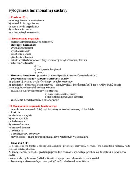 Schéma hormonálnej sústavy s hlavnými žľazami
