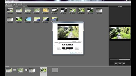 Screenshot programu Nikon Movie Editor s importovanými klipmi v okne Source a Storyboard