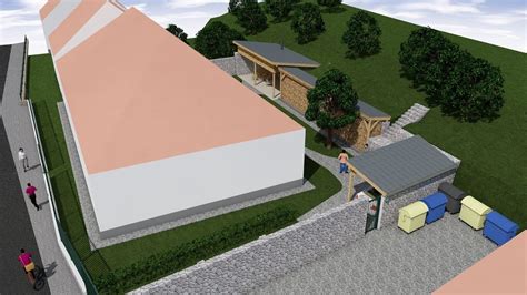 Vizualizácia terasového múru z kameňa