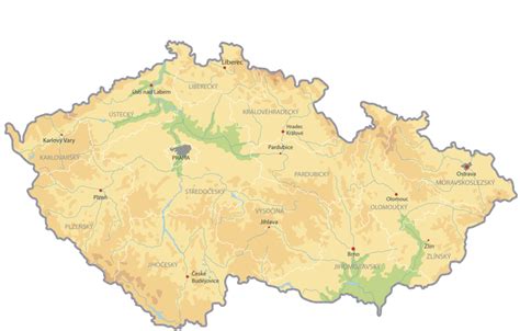 Geografická mapa toku Bieleho Váhu s vyznačenými prítokmi a okolitou orografiou