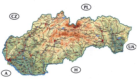 Mapa Slovenska s vyznačenými historickými ovocinárskymi oblasťami