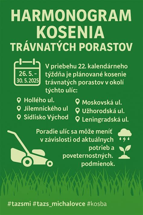 Schéma povinného kosenia a spásania trávnych porastov v priebehu vegetačného roka