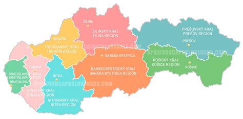 Mapa Slovenska s vyznačením krajov s najväčšou výmerou nevyužívaných poľnohospodárskych pôd