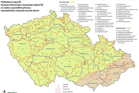 mapa oblastí s potenciálnym rádioaktívnym zamorením a výskytom brusnicovitých rastlín