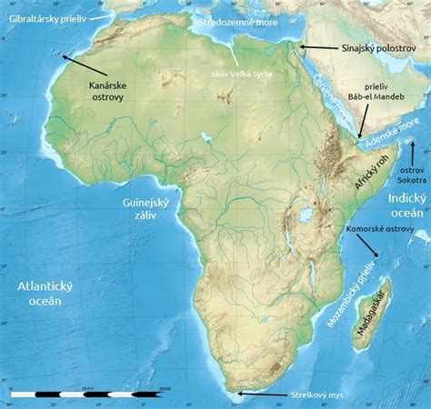 Mapa rozšírenia ježka afrického bielobruchého v Afrike