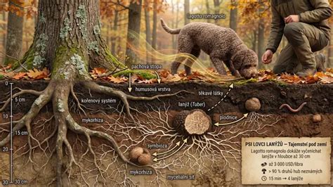 Infografika znázorňujúca symbiózu koreňov s mykoríznymi hubami.