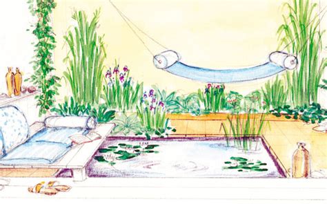 Ilustrácia rôznych druhov zvončekov v záhradnej kompozícii.