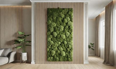 interiérová machová stena