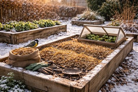 Schéma jednoduchého fóliovníka s vyvýšenými záhonmi a oblúkovou konštrukciou