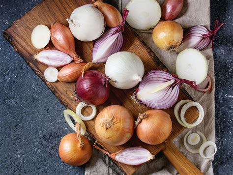 Rozmanitosť druhov cibule: biela, červená, žltá, šalotka, jarná cibuľka