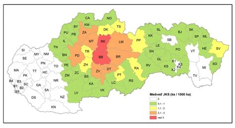 mapa: Oblasti výskytu besnoty alebo oblasti s programom orálnej vakcinácie líšok v SR