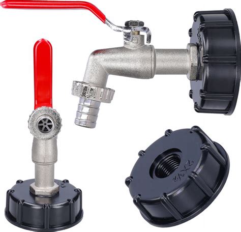 Schéma rôznych druhov ventilov a koncoviek pre IBC kontajnery používané pri aplikácii tekutých hnojív