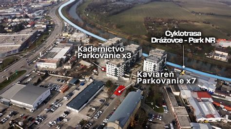 mapa Nitry s vyznačenými úsekmi výrubu a výsadby pri rieke Nitre