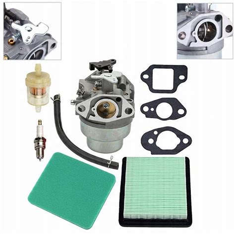 Schéma karburátora kosačky s vyznačenými časťami na čistenie