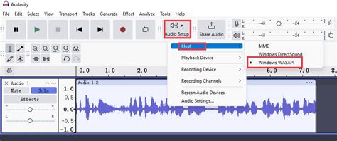 Snímka obrazovky zobrazujúca zvukovú vlnu v Audacity po importe súboru