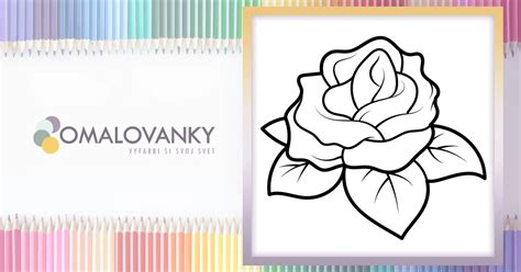 Ilustrácia detskej online omaľovánky s motívom kvetu