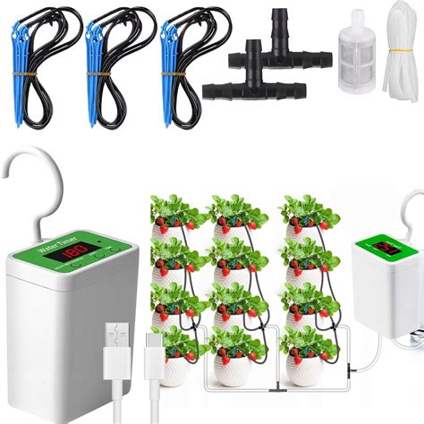 Schéma zavlažovania záhrady s časovačom a vodným zdrojom