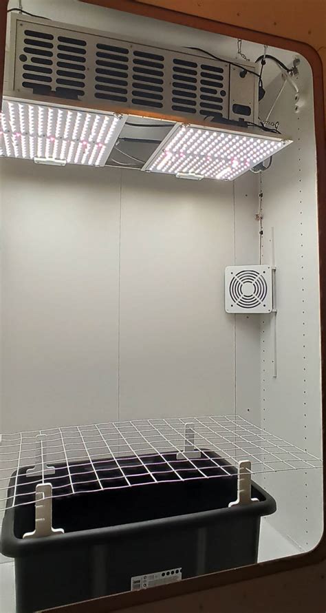 Schéma indoor pestovateľského systému (growbox, osvetlenie, ventilácia, filter)