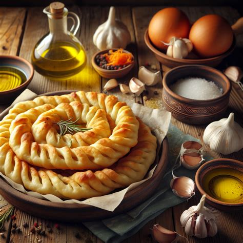 Pizza s potretými okrajmi cesnakovým olejom