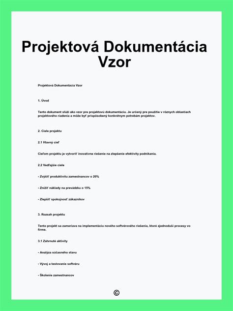 štruktúra dokumentácie pre EPV