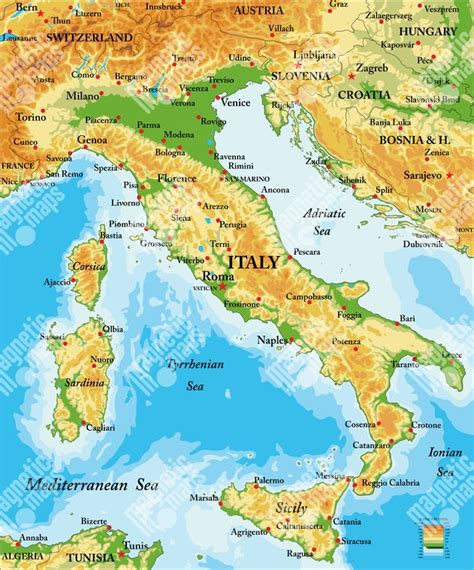 mapa regiónov Talianska s vyznačenými oblasťami produkcie olivového oleja