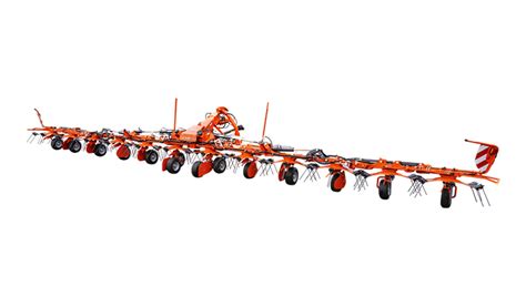 Detail obracača KUHN GF 13003 s rotormi OPTITEDD